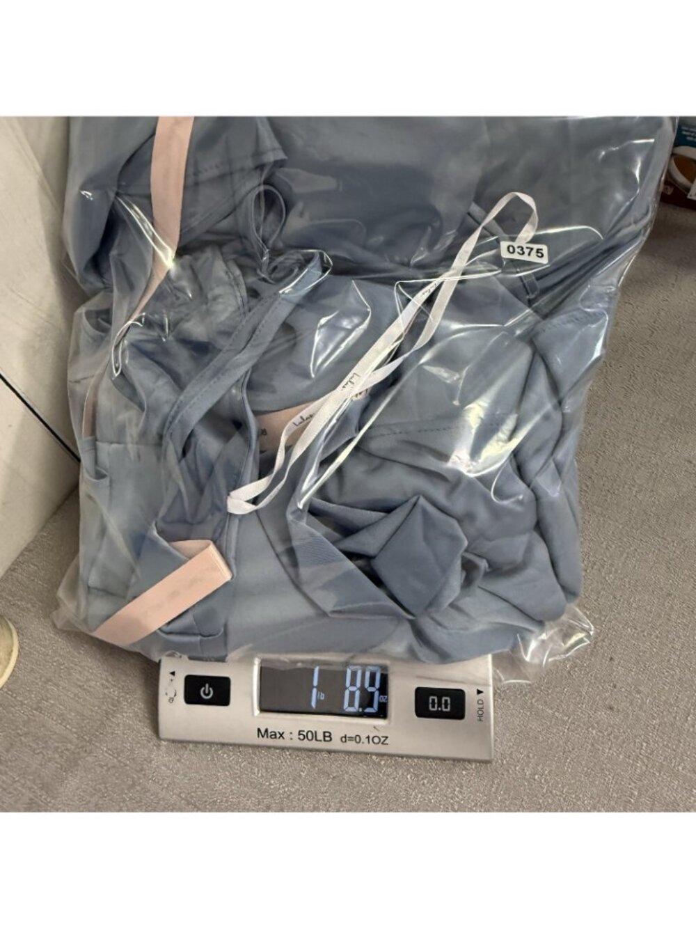 NWT Lulus Going with Elegance Slate Blue Satin Tiered Gown Bridesmaid Gala Small - Picture 14 of 14